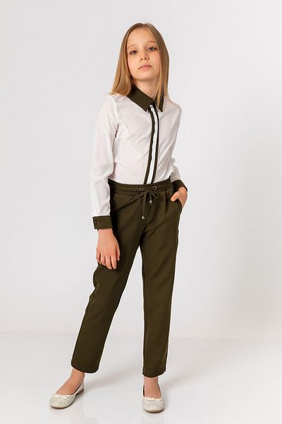 incity Girl's Khaki Straight Trousers