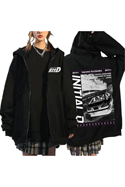 GALASHOP أنيمي الانجراف AE86 الأولي D قلنسوة بسحاب موديل 38