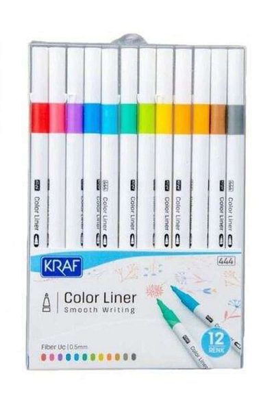 KRAF Color Liner Pen Set 12 Colors