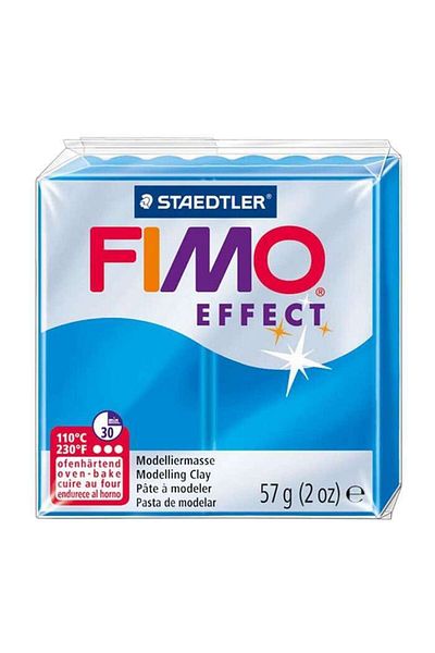 Staedtler Fimo Effect Polymer Clay - Translucent Blue - 57g