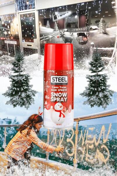DepoMega Kar Spreyi Erimeyen Kar Cama Yazı Yazma Ağaç Süsleme 150 ml