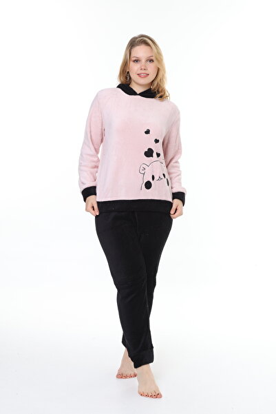 mervemoda Γυναικεία πούδρα μαλακό μαλακό υφασμάτινο κέντημα υψηλής ποιότητας σετ πιτζάμες