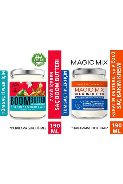 PROCSIN Magic Mix 9 Essence Hair Keratin Butter + BOOM BUTTER Hair Care Oil Containing 7 Oils