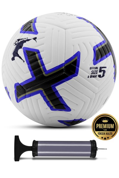 Ozsport Telvesse Orijinal Futbol Topu Wind Şişirme Pompalı Sert Zemin Halı Saha Futbol Topu Hibrit No:5