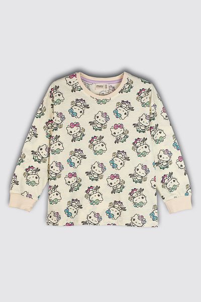 ZUZUNGA Hello Kitty Patterned 100% Cotton Girl's Pajama Set
