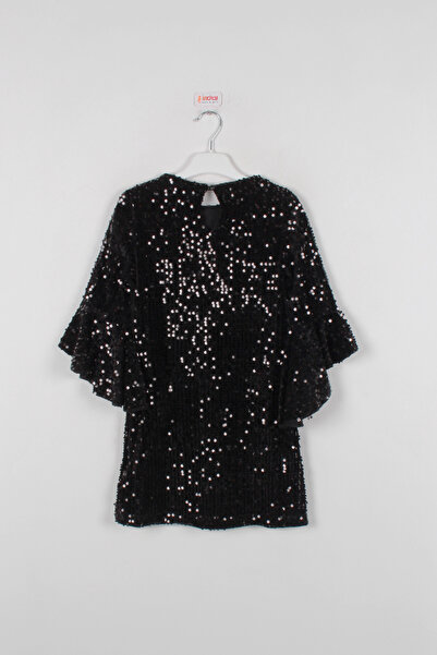 incity Kız Çocuk Siyah Pullu Elbise