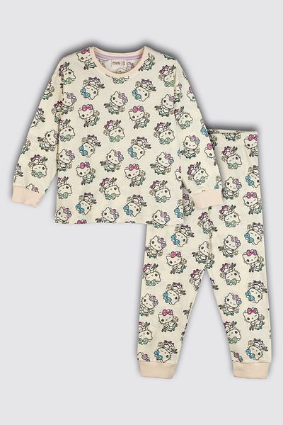 ZUZUNGA Hello Kitty Patterned 100% Cotton Girl's Pajama Set