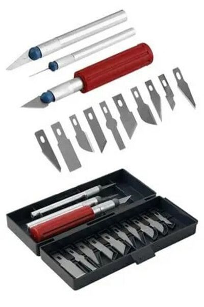 mrtbilisim 13 Piece Scalpel Set Hobby Carving Shaping Scalpel Set Sharp Blade Set