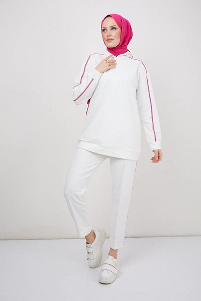 THE RAREBELL Neon Stripe Detailed Hooded Tracksuit Set