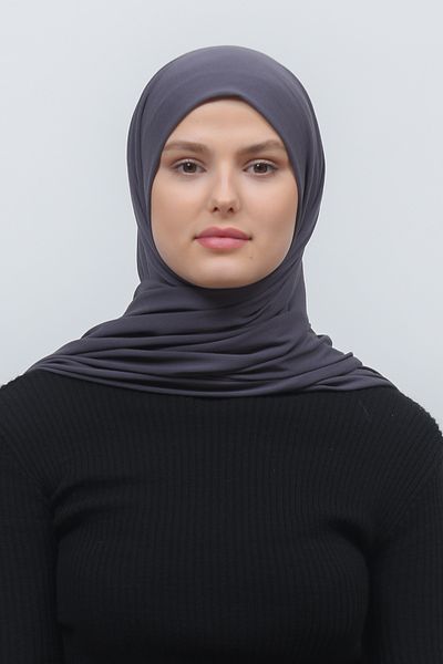 Altobeh Hijab Combed Shawl Plain Smoked