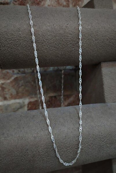Erer Gümüş Gümüş Singapur Model Boyun Zinciri Kolye