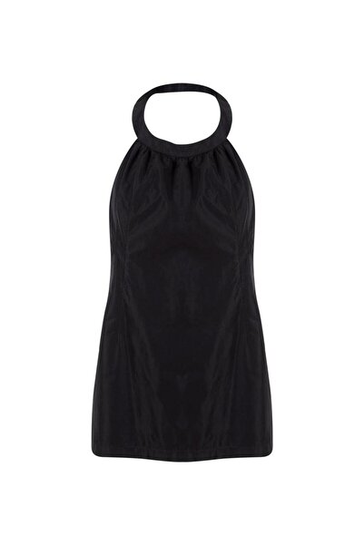 RİVUS Back Low-cut Mini Dress - Black