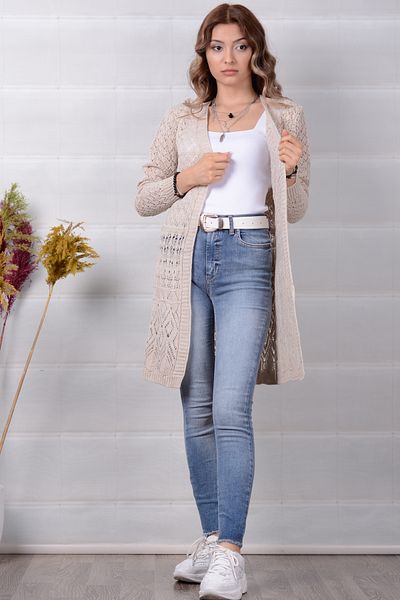 AVORWE Butterfly Patterned Openwork Knitwear Cardigan
