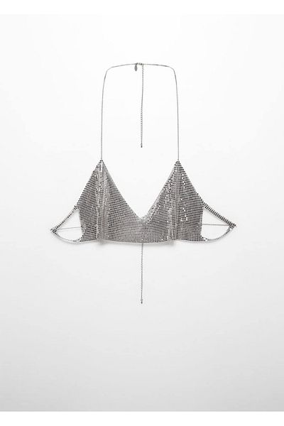 MANGO Woman Sutien cu detalii metalice