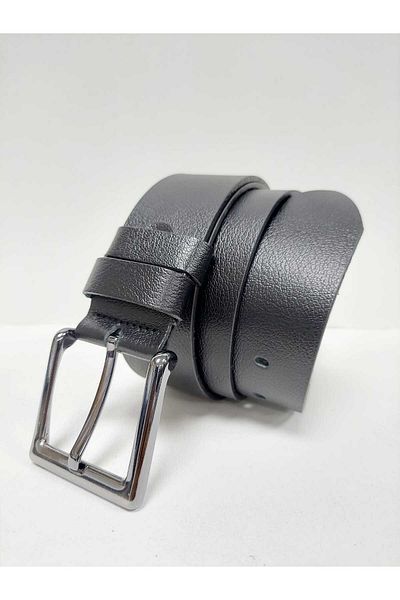 Kemerix 100% Genuine Leather 4.5 Cm Men's Black Denim Belt