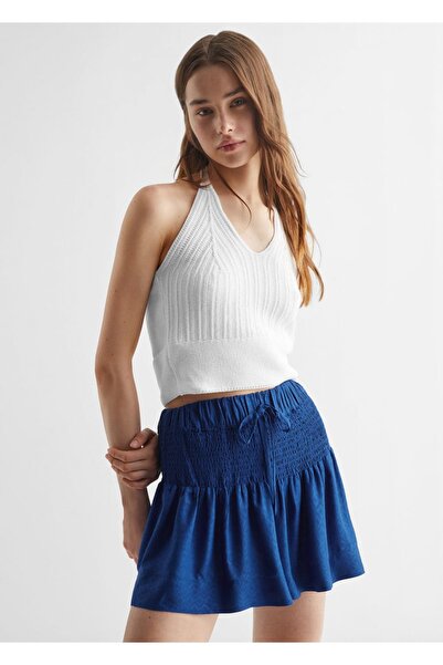 Mango Teen Bluză decupată cu coaste