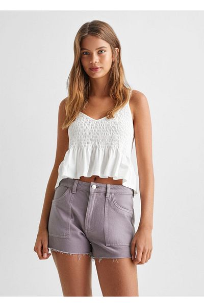 Mango Teen Purple Plus Size Shorts & Bermuda for Kids