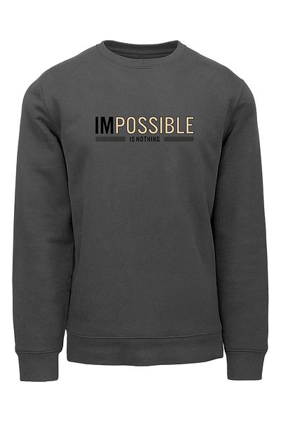 ADA BEBEK ÇOCUK Unisex Μαύρο φούτερ Impossible Is Nothing