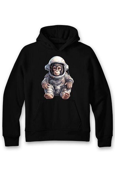 ADA BEBEK ÇOCUK Φούτερ με κουκούλα Unisex Astronaut Monkey