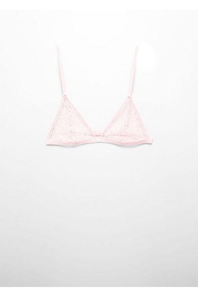 MANGO Woman Sutien triunghi din dantela