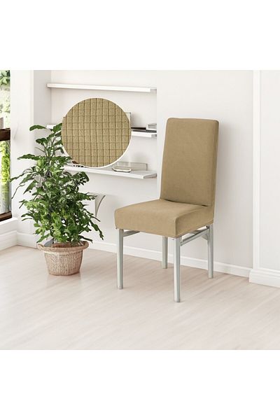 riselerhome Τετράγωνο μοτίβο Riseler - Εύκαμπτο κάλυμμα καρέκλας Lycra που πλένεται