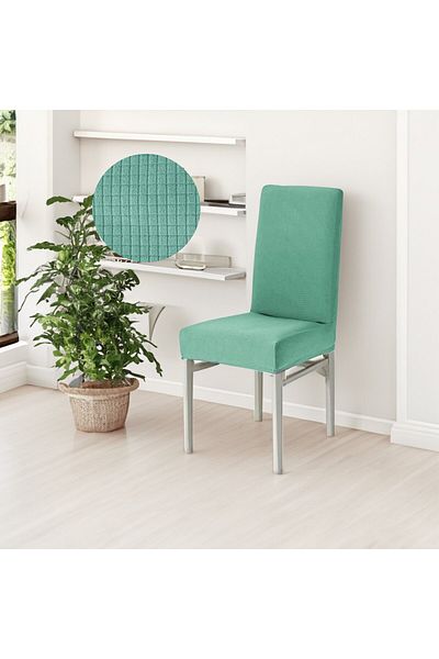 riselerhome Τετράγωνο μοτίβο Riseler - Εύκαμπτο κάλυμμα καρέκλας Lycra που πλένεται