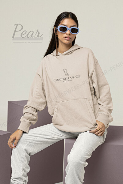 Pear Wear Hanorac oversize pentru femei cu imprimeu Cinderella