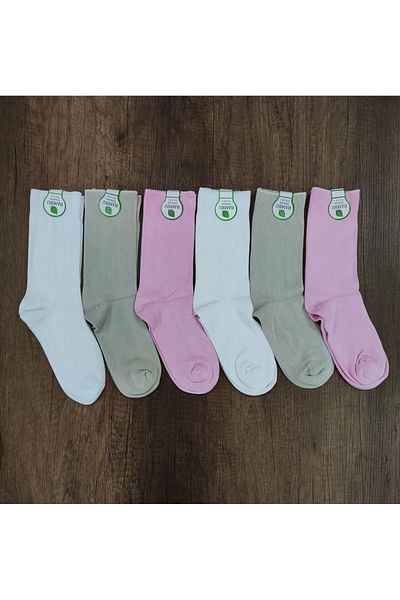Leement socks Дамски 6 чифта бамбукови чорапи с безшевни пръсти, мека текстура