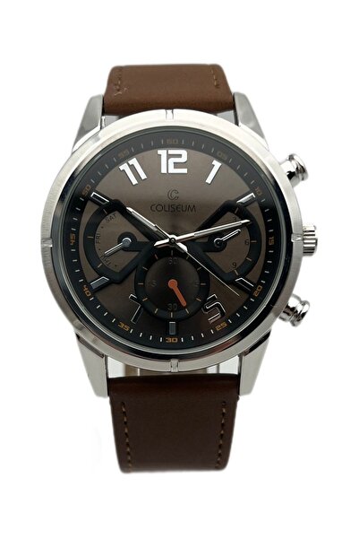 Coliseum Siyah Deri Kordon Yeşil Kadran Şık Spor Erkek Kol Saati