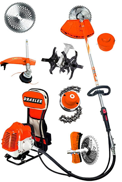 Pro Draxler Alman Sırt Tipi Benzinli Ot Çim Biçme Tırpanı Akrobat Çapa Aparat...