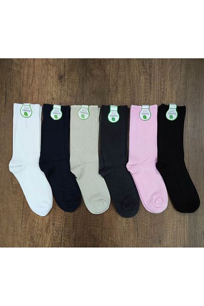 Leement socks Дамски 6 чифта бамбукови чорапи с безшевни пръсти, мека текстура