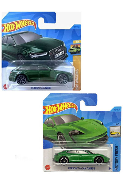 HOT WHEELS - Porsche Taycan Turbo S & '17 Audi RS6 Avant 2 Araç Set (1:64)
