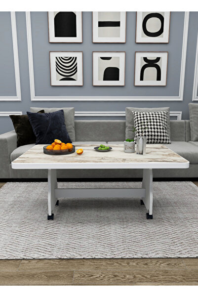 İnci TEKERLEKLİ ORTA SEHPA-TEKERLEKLİ MASA-MDF