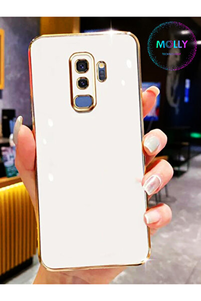 Molly Technology Samsung Galaxy S9 Plus İçin İnci Beyazı Kenarları Gold Detay...