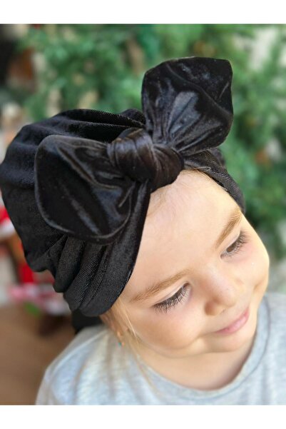 QUEEN AKSESUAR Πολυτελές βελούδινο γυναικείο κασκόλ με ρυθμιζόμενο φιόγκο με κόμπους, μαύρο