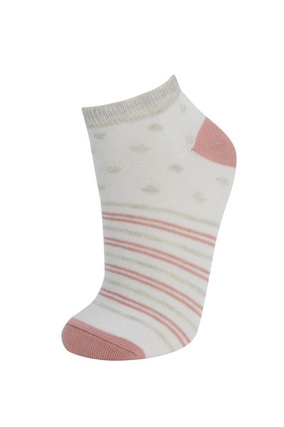 DeFacto Women's 3-Piece Cotton Booties Socks