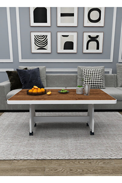 İnci TEKERLEKLİ ORTA SEHPA-TEKERLEKLİ MASA-MDF