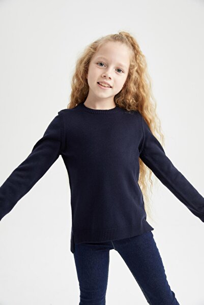 DeFacto Girl's Crew Neck Extra Soft Sweater