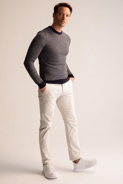 DeFacto Πλεκτό πουλόβερ Slim Fit Crew Neck