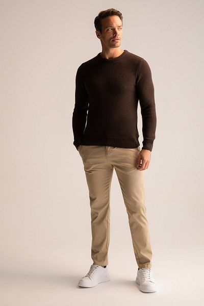 DeFacto Slim Fit Crew Neck πουλόβερ