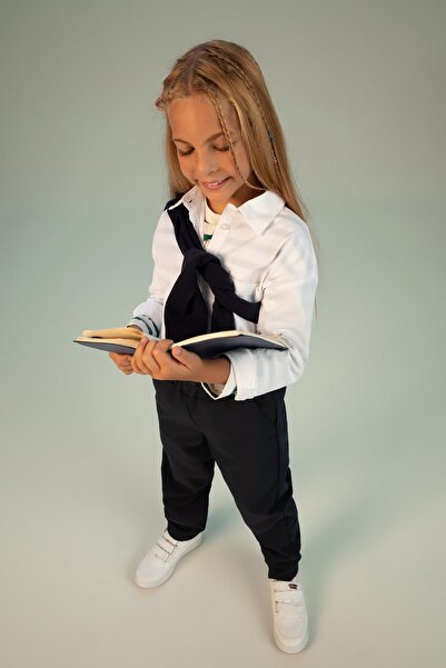 DeFacto Girl's Anthracite School Trousers