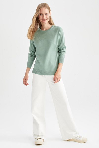 DeFacto Relaxed Cut Crew Neck kötöttáru pulóver - I6913az22wn