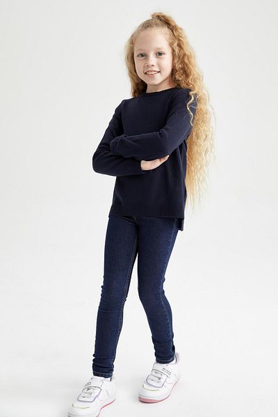 DeFacto Girl's Crew Neck Extra Soft Sweater