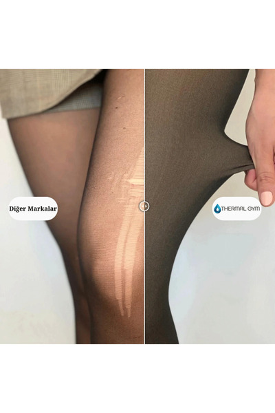 Norcia Sports Plush Woven Black Skin Look Pantyhose Imported