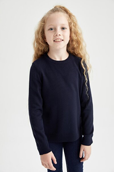 DeFacto Girl's Crew Neck Extra Soft Sweater