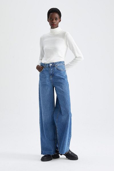 DeFacto Regular Fit Turtleneck Cashmere Textured Extra Soft Sweater