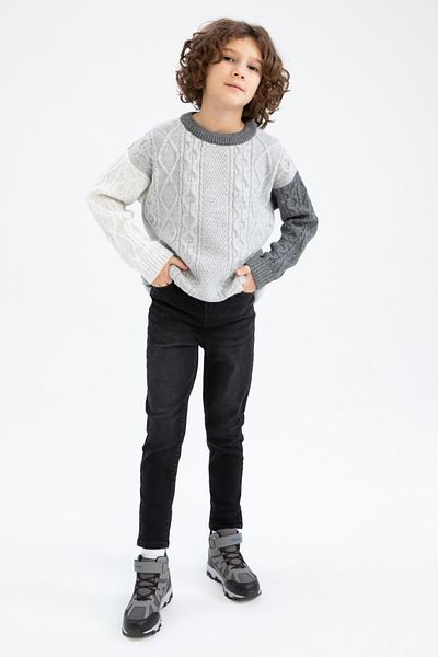 DeFacto Boy Oversize Fit Crew Neck Sweatshirt X9419A622Wn