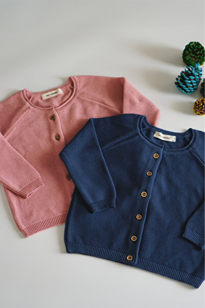 Vennusbaby 100% Cotton Buttoned Children's Knitwear Cardigan