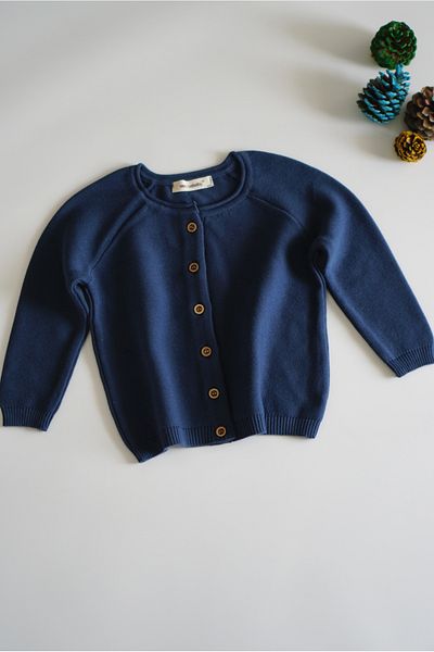 Vennusbaby 100% Cotton Buttoned Children's Knitwear Cardigan