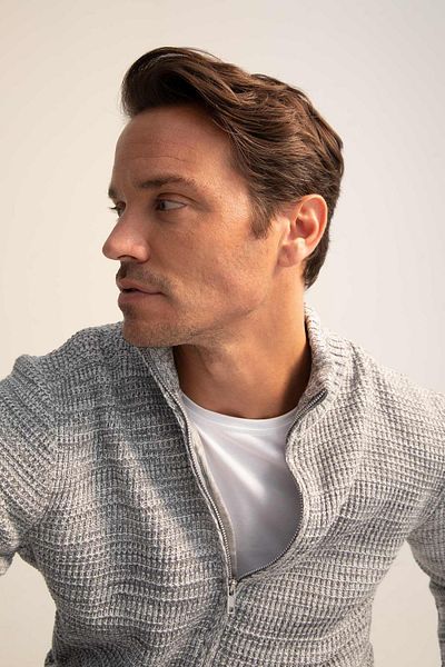 DeFacto Regular Fit Half Turtleneck Cardigan